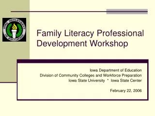 Family Literacy Professional Development Workshop