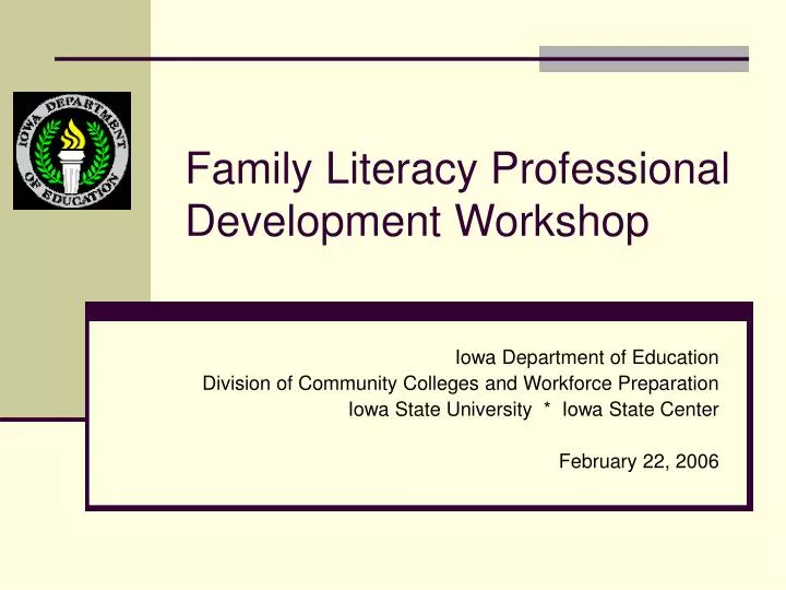 family literacy professional development workshop