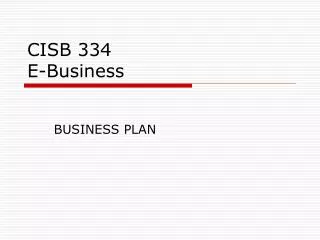 CISB 334 E-Business