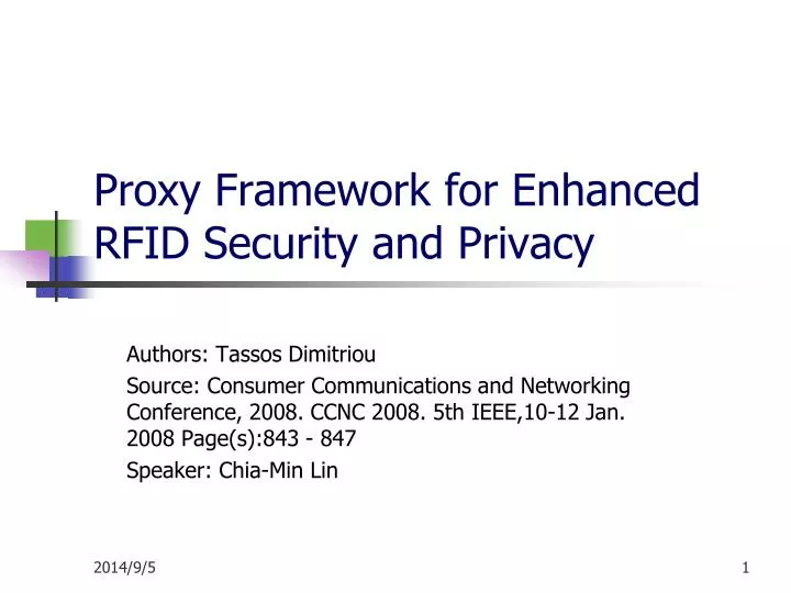 proxy framework for enhanced rfid security and privacy