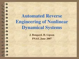 Automated Reverse Engineering of Nonlinear Dynamical Systems