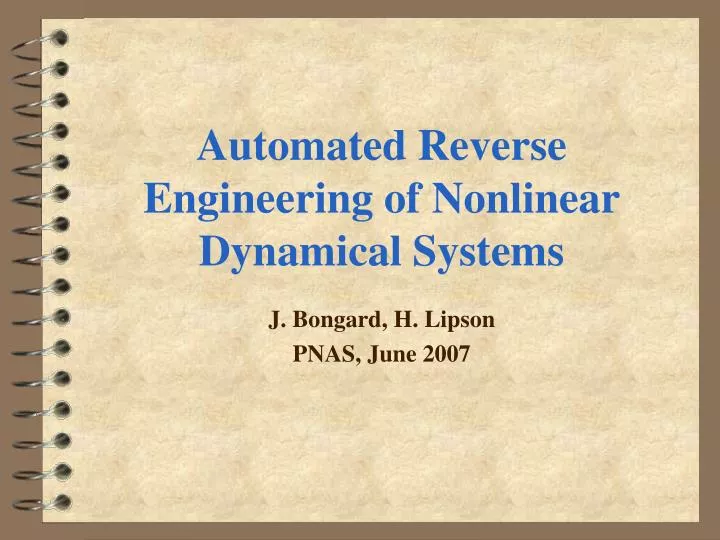 automated reverse engineering of nonlinear dynamical systems