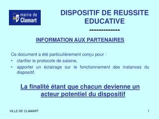 dispositif de reussite educative