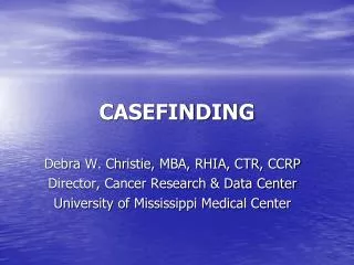 CASEFINDING