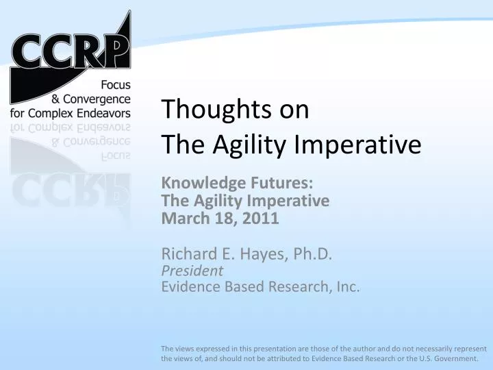 thoughts on the agility imperative