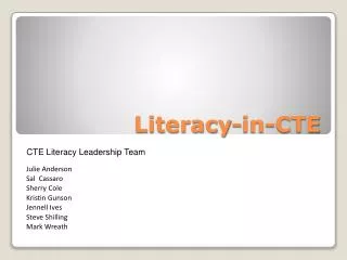 literacy in cte