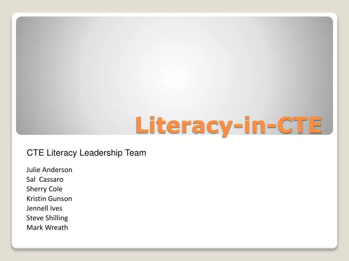literacy in cte