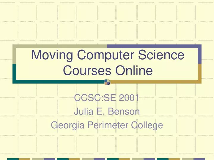 moving computer science courses online