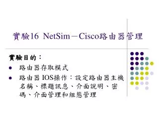 16 netsim cisco