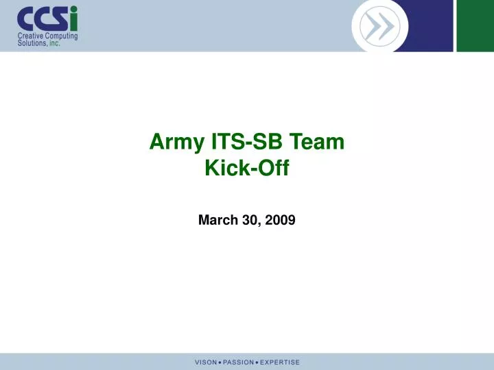 army its sb team kick off
