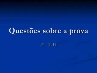 quest es sobre a prova