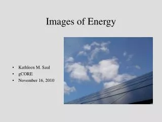 Images of Energy