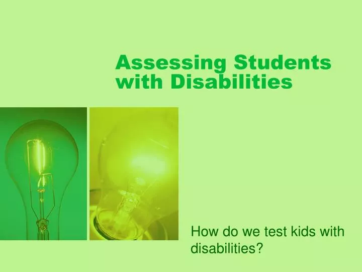 assessing students with disabilities