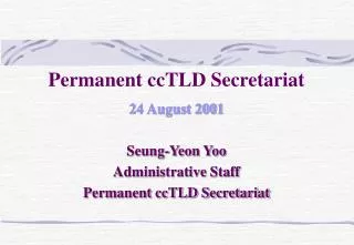 Permanent ccTLD Secretariat