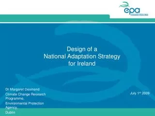 Design of a National Adaptation Strategy for Ireland