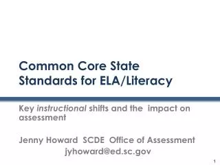 Common Core State Standards for ELA/Literacy