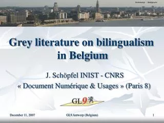 Grey literature on bilingualism in Belgium
