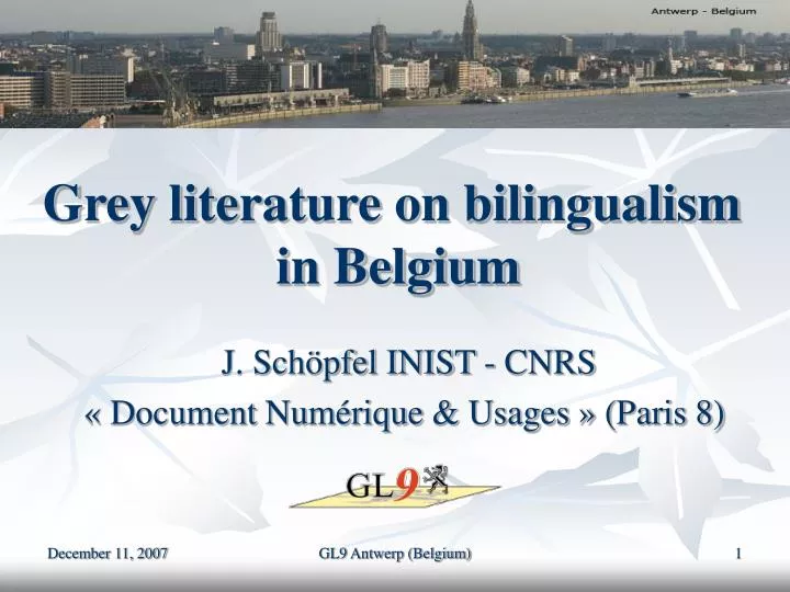 grey literature on bilingualism in belgium