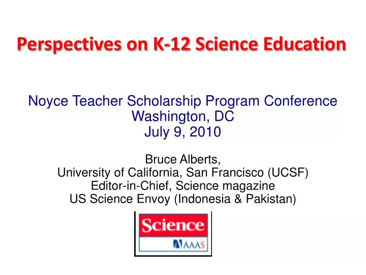 perspectives on k 12 science education