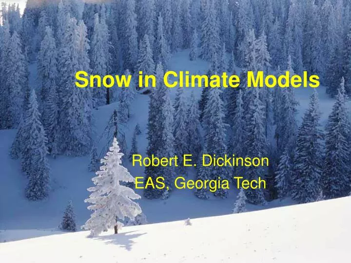 snow in climate models