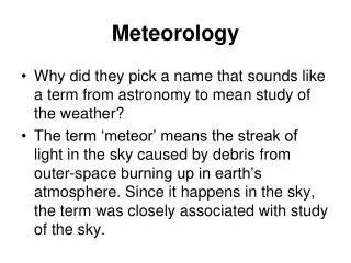 Meteorology