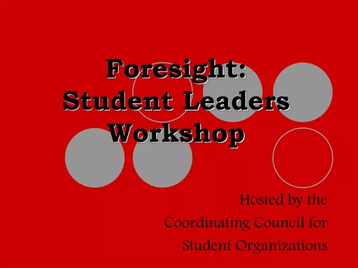 foresight student leaders workshop
