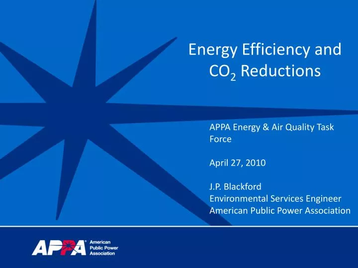 energy efficiency and co 2 reductions