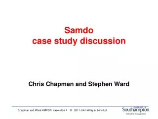 Samdo case study discussion