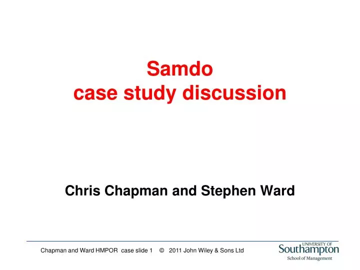 samdo case study discussion