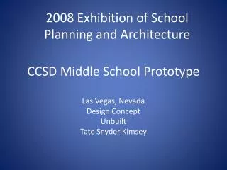 CCSD Middle School Prototype