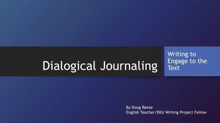 dialogical journaling