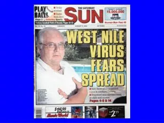 West Nile Virus – Ontario 2002