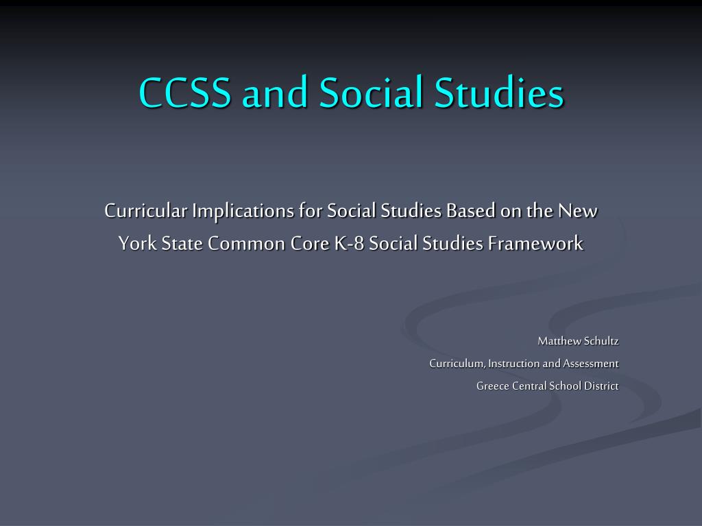 PPT - CCSS and Social Studies PowerPoint Presentation, free download ...