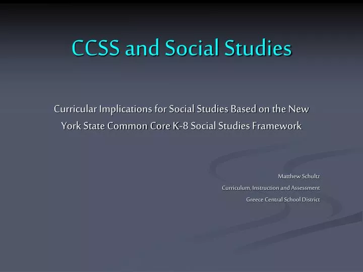 ccss and social studies
