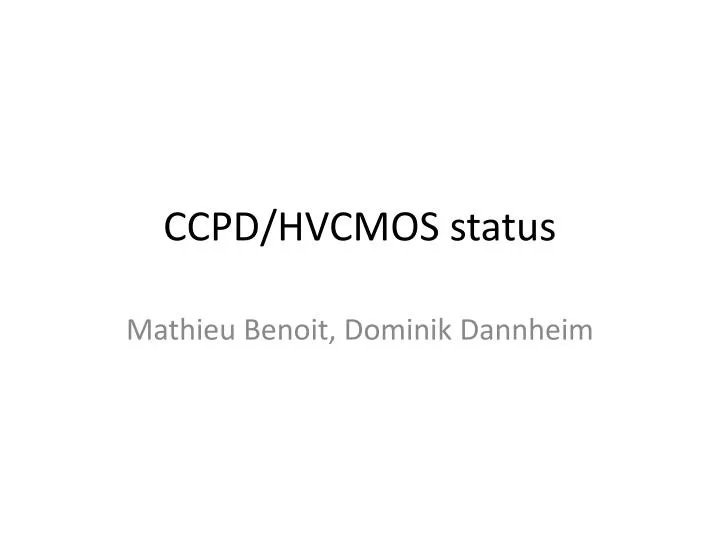 ccpd hvcmos status
