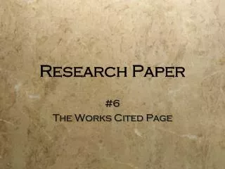 Research Paper