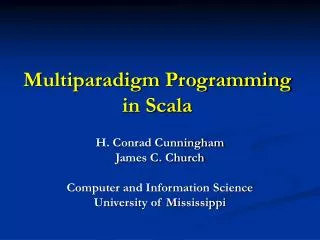 Multiparadigm Programming in Scala