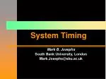 Advancements in Asynchronous Circuit Design and System Timing: Challenges and Opportunities - slide 1