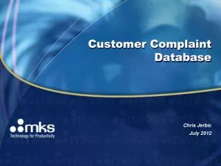 Customer Complaint Database