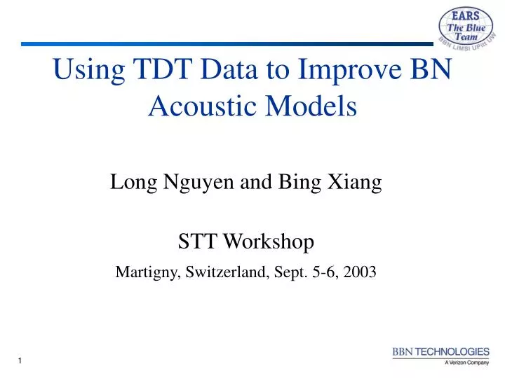 using tdt data to improve bn acoustic models