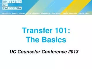 Transfer 101: The Basics