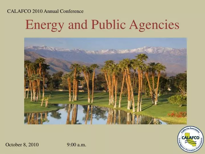 energy and public agencies