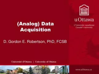 (Analog) Data Acquisition