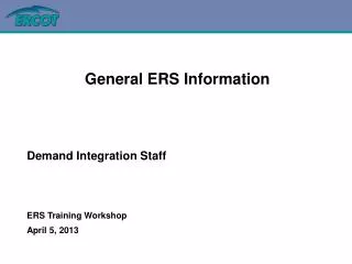 ERS Training Workshop