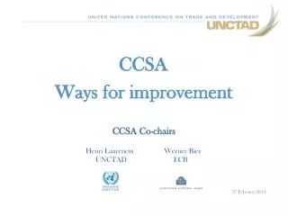 CCSA Ways for improvement