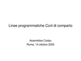 linee programmatiche ccnl di comparto