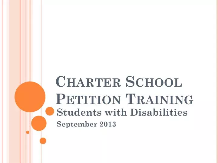 charter school petition training