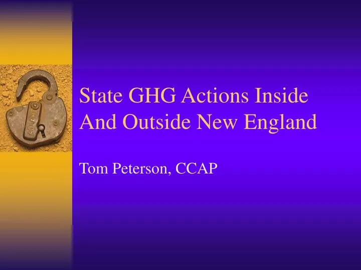 state ghg actions inside and outside new england
