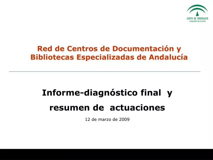 red de centros de documentaci n y bibliotecas especializadas de andaluc a