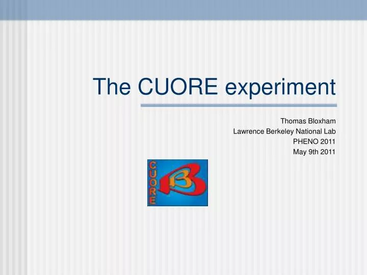 the cuore experiment